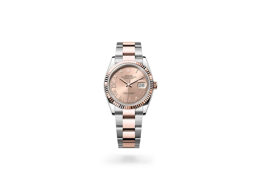 RSNOW Rolex Datejust 36 Oyster-36 mm-Oystersteel and Everose Gold Reference 126231 m126231-0028