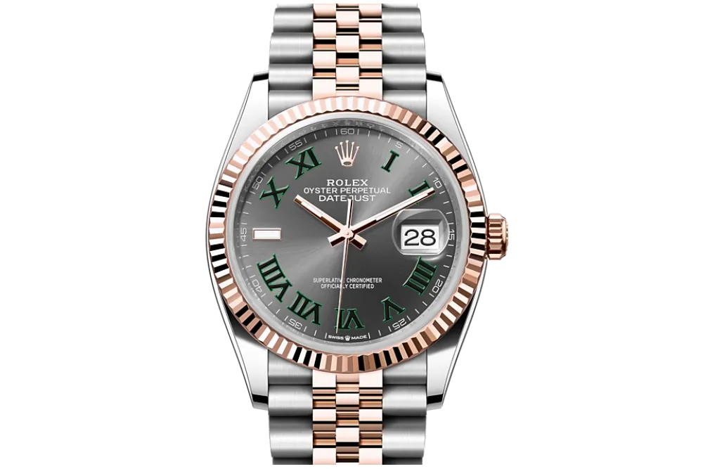 RSNOW Rolex Datejust 36 Oyster-36 mm-Oystersteel and Everose Gold Reference 126231 m126231-0029