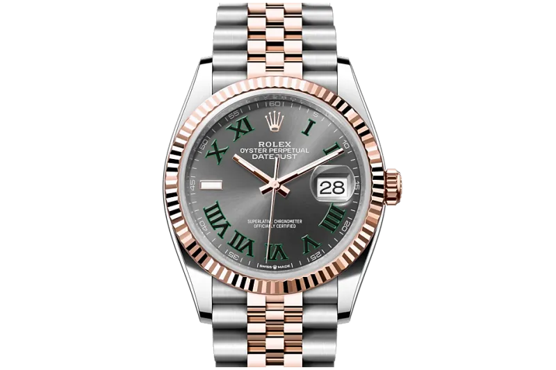 RSNOW Rolex Datejust 36 Oyster-36 mm-Oystersteel and Everose Gold Reference 126231 m126231-0029