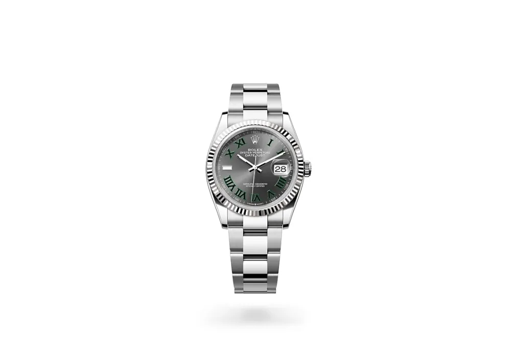 RSNOW Rolex Datejust 36 Oyster-36 mm-Oystersteel and White Gold Reference 126234 m126234-0046