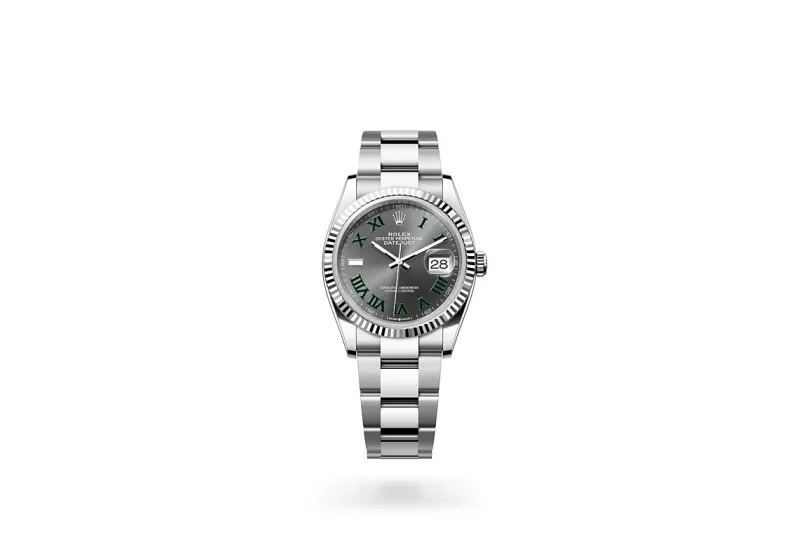RSNOW Rolex Datejust 36 Oyster-36 mm-Oystersteel and White Gold Reference 126234 m126234-0046