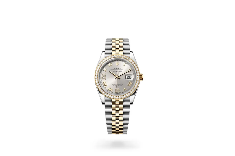 RSNOW Rolex Datejust 36 Oyster-36 mm-Oystersteel and Yellow Gold and Diamonds Reference 126283RBR m126283RBR-0017
