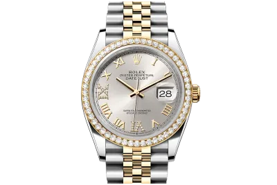 RSNOW Rolex Datejust 36 Oyster-36 mm-Oystersteel and Yellow Gold and Diamonds Reference 126283RBR m126283RBR-0017 01