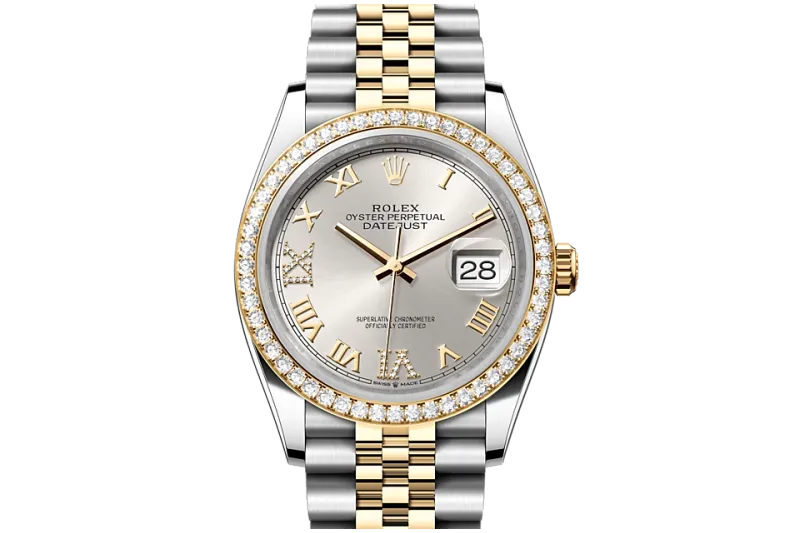RSNOW Rolex Datejust 36 Oyster-36 mm-Oystersteel and Yellow Gold and Diamonds Reference 126283RBR m126283RBR-0017