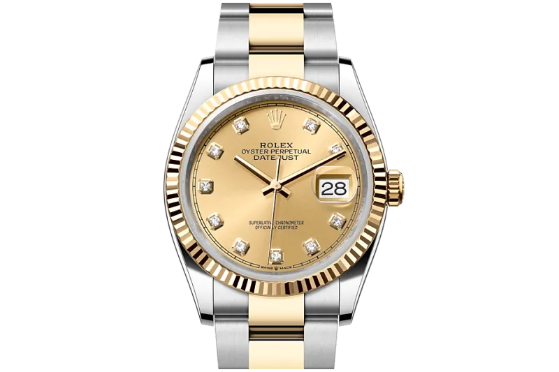 RSNOW Rolex Datejust 36 Oyster-36 mm-Oystersteel and Yellow Gold Reference 126233 m126233-0018