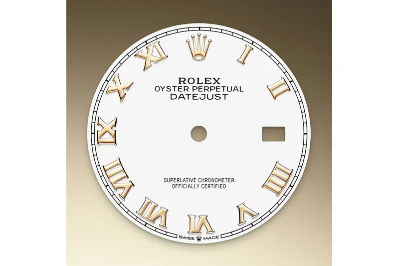 RSNOW Rolex Datejust 36 Steel & Yellow Gold White Roman Dial Reference 126203 m126203-0030
