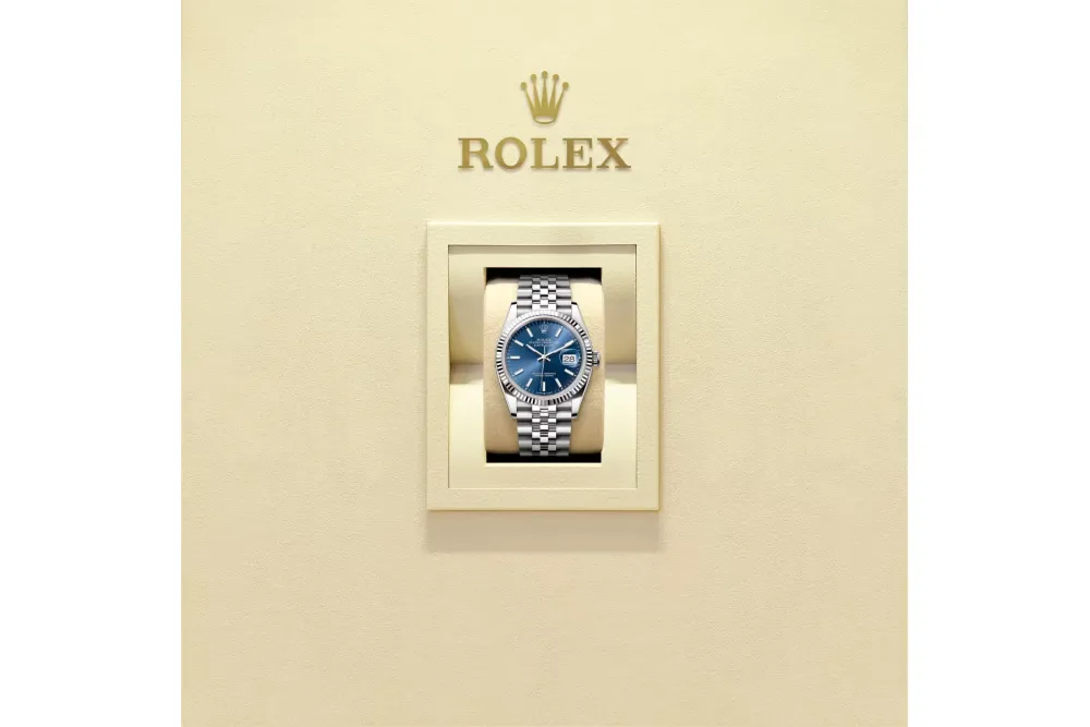 RSNOW Rolex Datejust 36 Steel & White Gold Blue Dial Reference 126234 m126234-0017