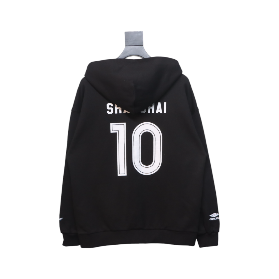 Balenciaga Miami Exclusive Soccer Zip Up Hoodie Black