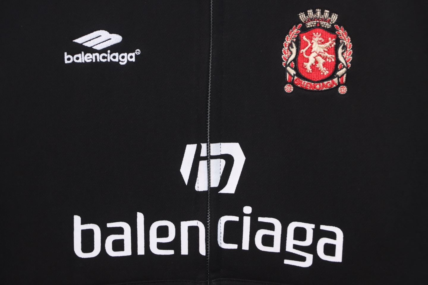 Balenciaga Miami Exclusive Soccer Zip Up Hoodie Black