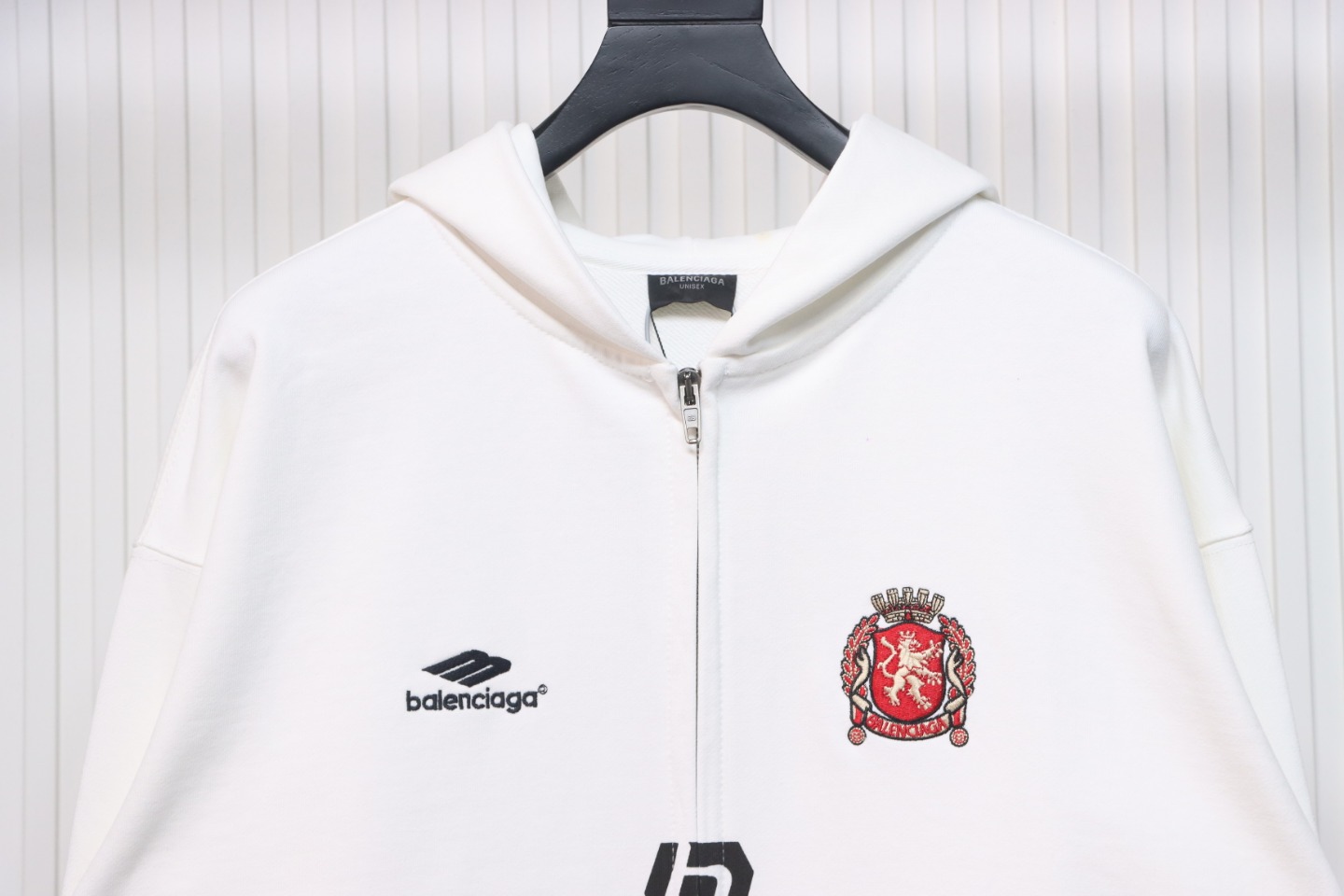 Balenciaga Miami Exclusive Soccer Zip Up Hoodie White