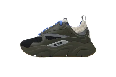 Dior B22 Cream Black Olive Blue Reps Sneakers 3SN231YKB_H669 01