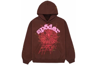 Sp5der Web Hoodie Brown 01