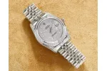 RSNOW Rolex Datejust 36 Iced Out Factory Silver Dial Genuine Diamonds Watch