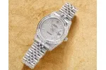 RSNOW Rolex Datejust 36 Iced Out Factory Silver Dial Genuine Diamonds Watch