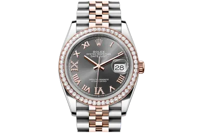 RSNOW Rolex Datejust 36 Oyster-36 mm-Oystersteel and Everose gold and Diamonds Reference 126281RBR m126281RBR-0011 01