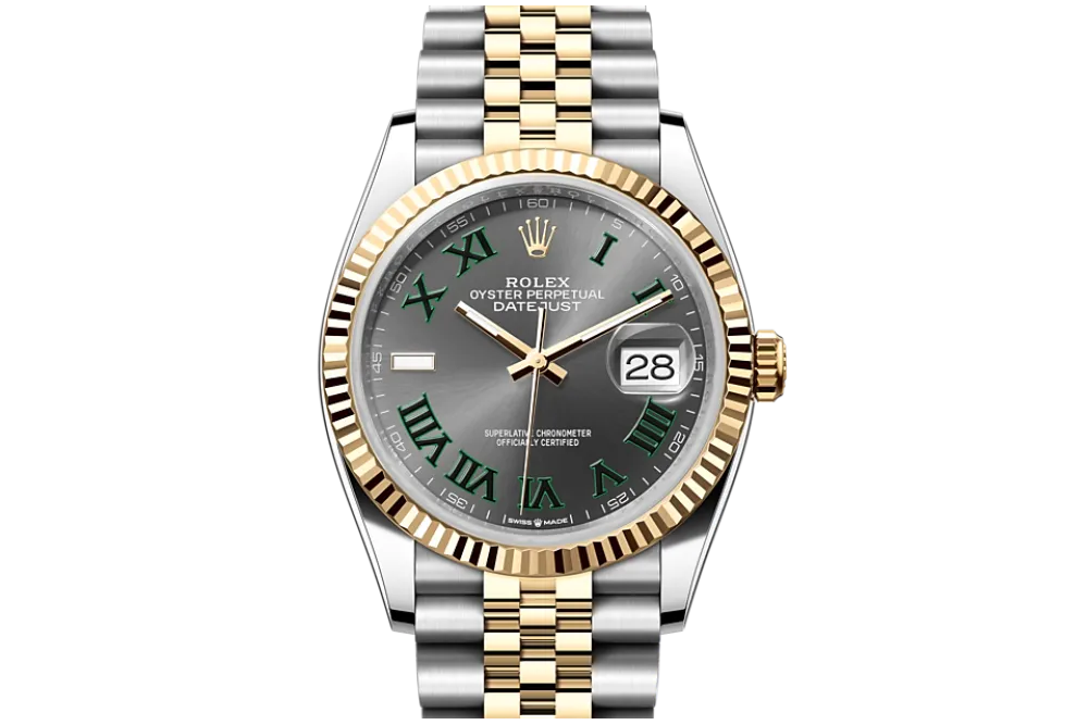 RSNOW Rolex Datejust 36 Oyster-36 mm-Oystersteel and Yellow Gold Reference 126233 m126233-0035