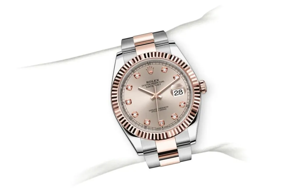 RSNOW Rolex Datejust 41 Oyster-41 mm-Oystersteel and Everose gold Reference 126331 m126331-0007