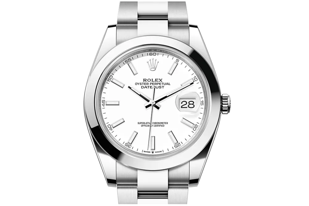 RSNOW Rolex Datejust 41 Oyster-41 mm-Oystersteel and Oystersteel Reference 126300 m126300-0005