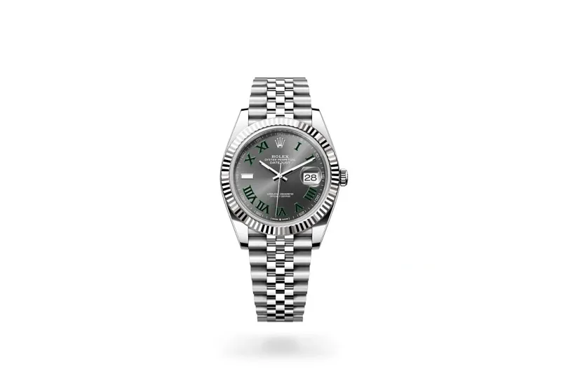 RSNOW Rolex Datejust 41 Oyster-41 mm-Oystersteel and White Gold Reference 126334 m126334-0022