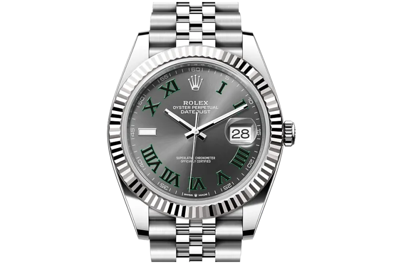 RSNOW Rolex Datejust 41 Oyster-41 mm-Oystersteel and White Gold Reference 126334 m126334-0022