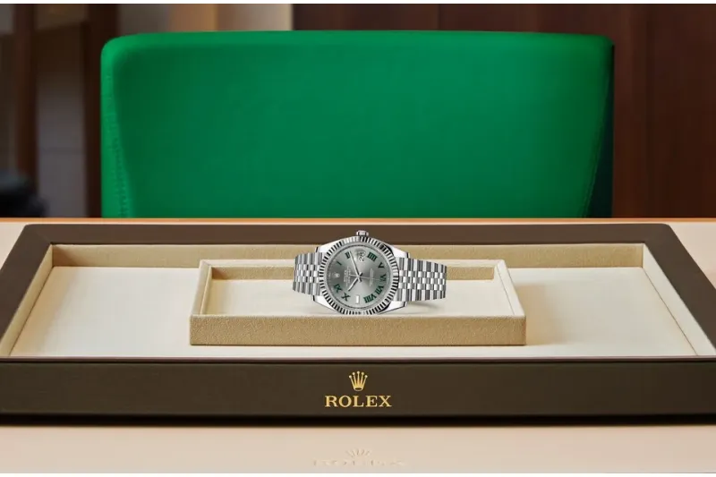 RSNOW Rolex Datejust 41 Oyster-41 mm-Oystersteel and White Gold Reference 126334 m126334-0022