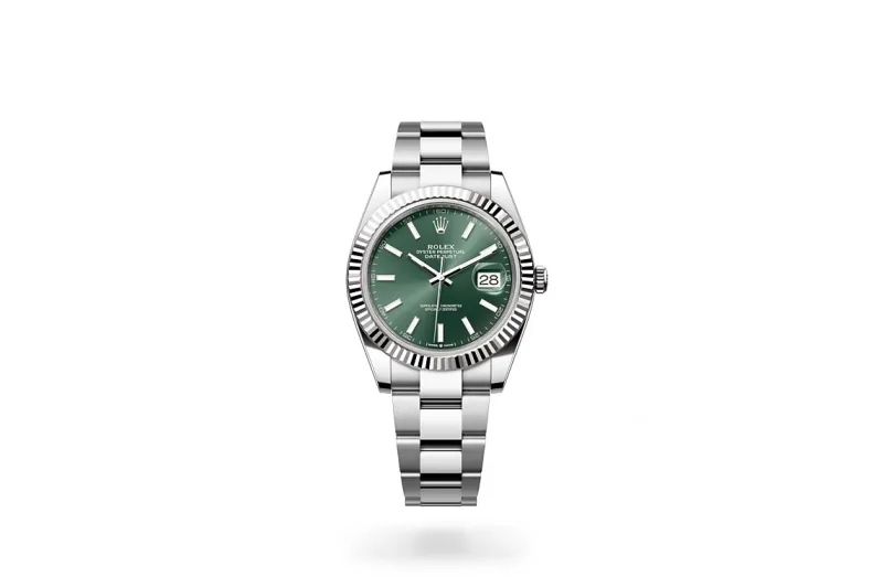 RSNOW Rolex Datejust 41 Oyster-41 mm-Oystersteel and White Gold Reference 126334 m126334-0027