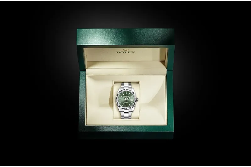 RSNOW Rolex Datejust 41 Oyster-41 mm-Oystersteel and White Gold Reference 126334 m126334-0027