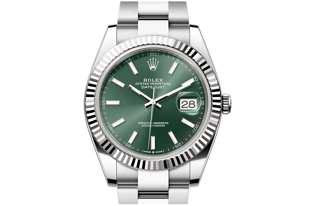 RSNOW Rolex Datejust 41 Oyster-41 mm-Oystersteel and White Gold Reference 126334 m126334-0027