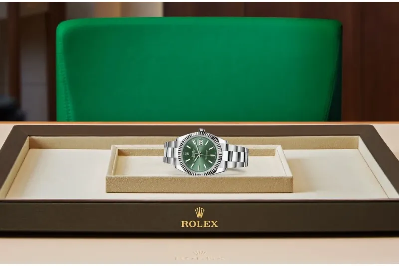 RSNOW Rolex Datejust 41 Oyster-41 mm-Oystersteel and White Gold Reference 126334 m126334-0027