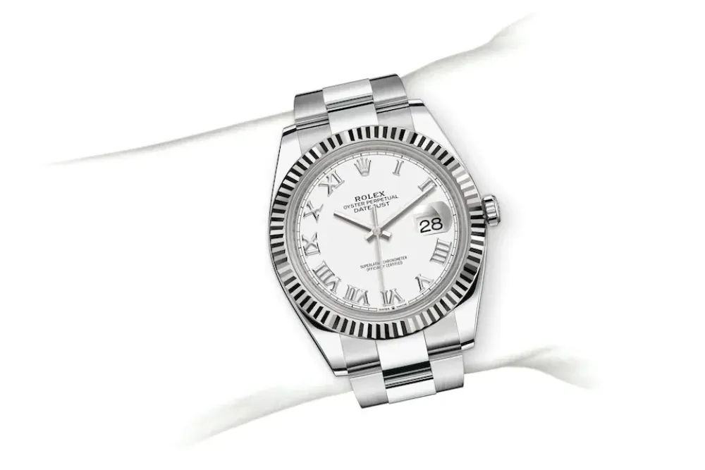 RSNOW Rolex Datejust 41 Oyster-41 mm-Oystersteel and White Gold Reference 278240 m126334-0023