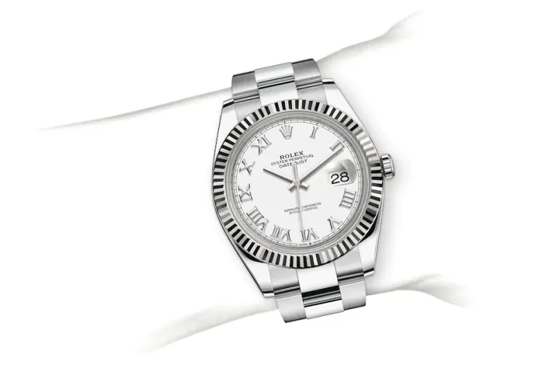 RSNOW Rolex Datejust 41 Oyster-41 mm-Oystersteel and White Gold Reference 278240 m126334-0023