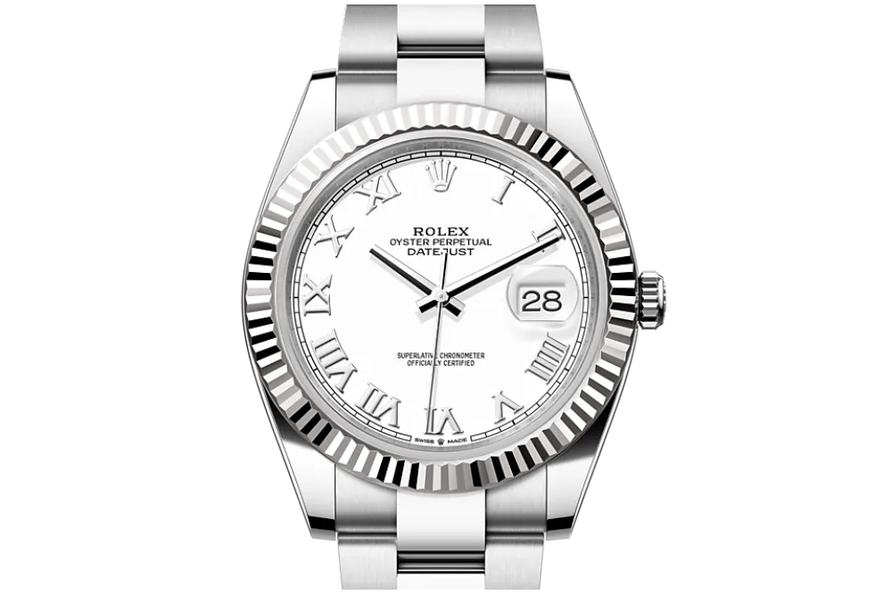 RSNOW Rolex Datejust 41 Oyster-41 mm-Oystersteel and White Gold Reference 278240 m126334-0023