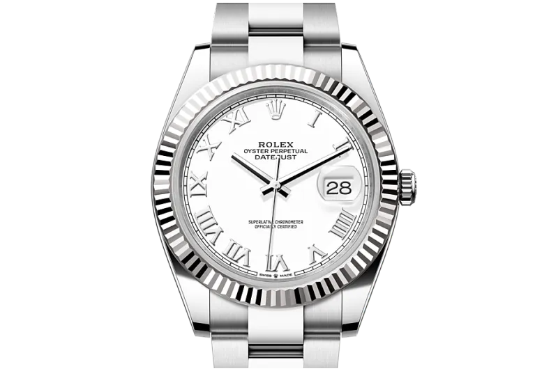 RSNOW Rolex Datejust 41 Oyster-41 mm-Oystersteel and White Gold Reference 278240 m126334-0023