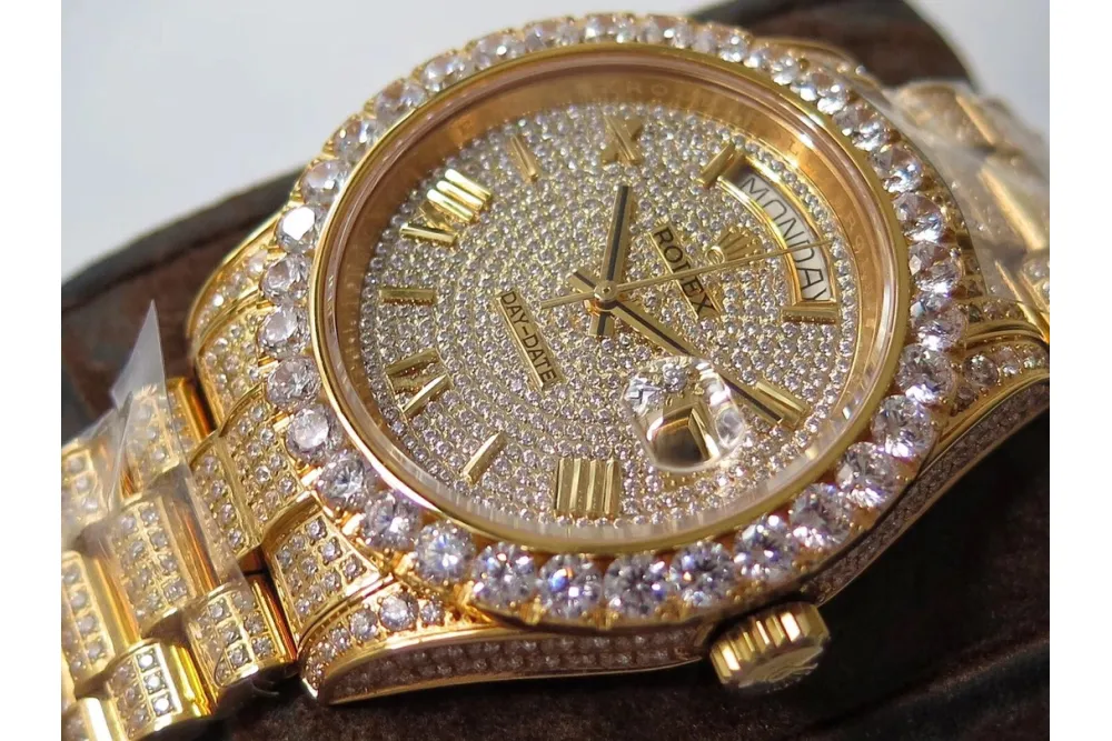 RSNOW Rolex Day-Date II Diamond Watch ROL-255000