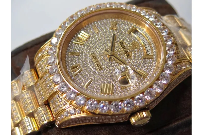RSNOW Rolex Day-Date II Diamond Watch ROL-255000