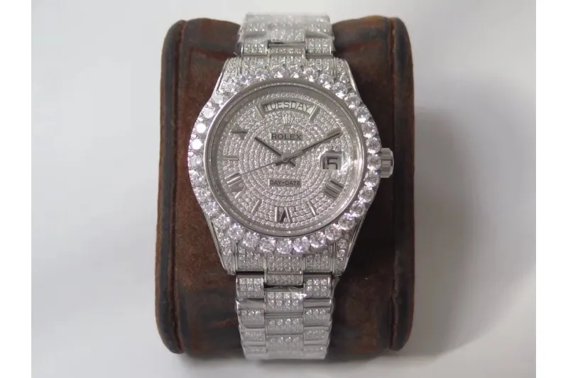 RSNOW Rolex Day-Date II Presidential VVS Moissanite Diamond Watch