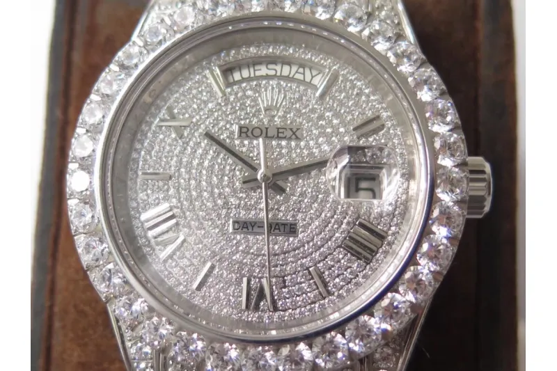 RSNOW Rolex Day-Date II Presidential VVS Moissanite Diamond Watch