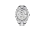 RSNOW Rolex Diamond Embezzled Datejust 41 Silver 5996 100000612DED4 (mossanite)