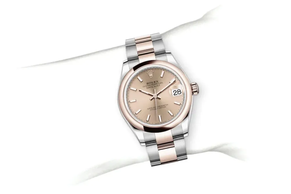 RSNOW Rolex Datejust 31 Oyster-31 mm-Oystersteel and Everose Gold Reference 278241 m278241-0009