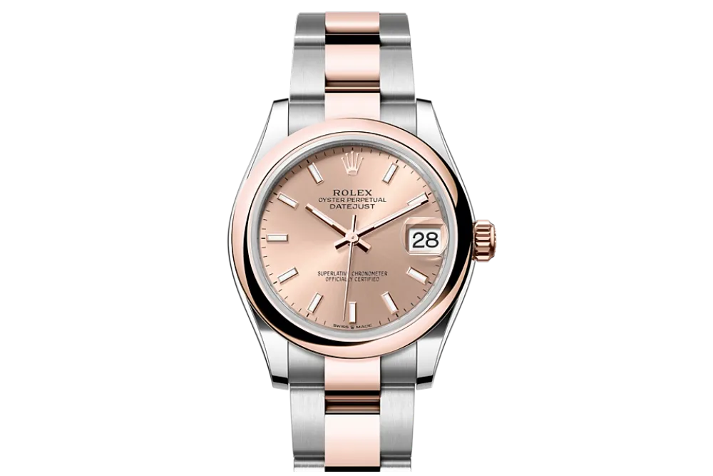 RSNOW Rolex Datejust 31 Oyster-31 mm-Oystersteel and Everose Gold Reference 278241 m278241-0009