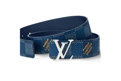 Louis Vuitton LV Initiales 40mm Reversible Belt Damier Heritage Blue 02