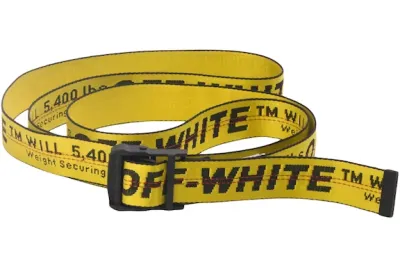 RSNOW OFF-WHITE Industrial Belt Yellow/Black 01