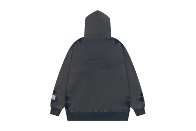 Lanvin x Gallery Dept. Logo Hoodie With A Worn Effect And Paint Marks Navy Blue 02