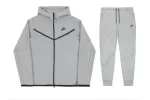  Nike Sportswear Tech Fleece Full Zip Hoodie & Joggers Set Grey