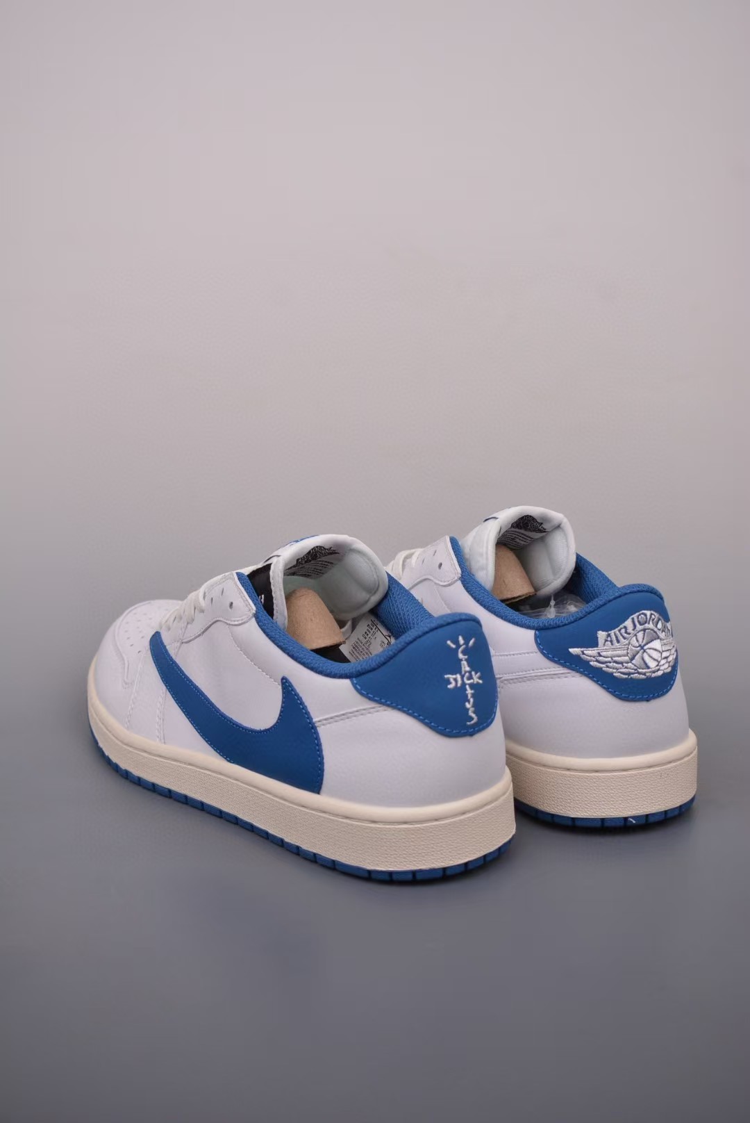 Air Jordan 1 Retro Low OG Fragment x Travis Scott Sail Military Blue RSNOWSHOES DM7866-104