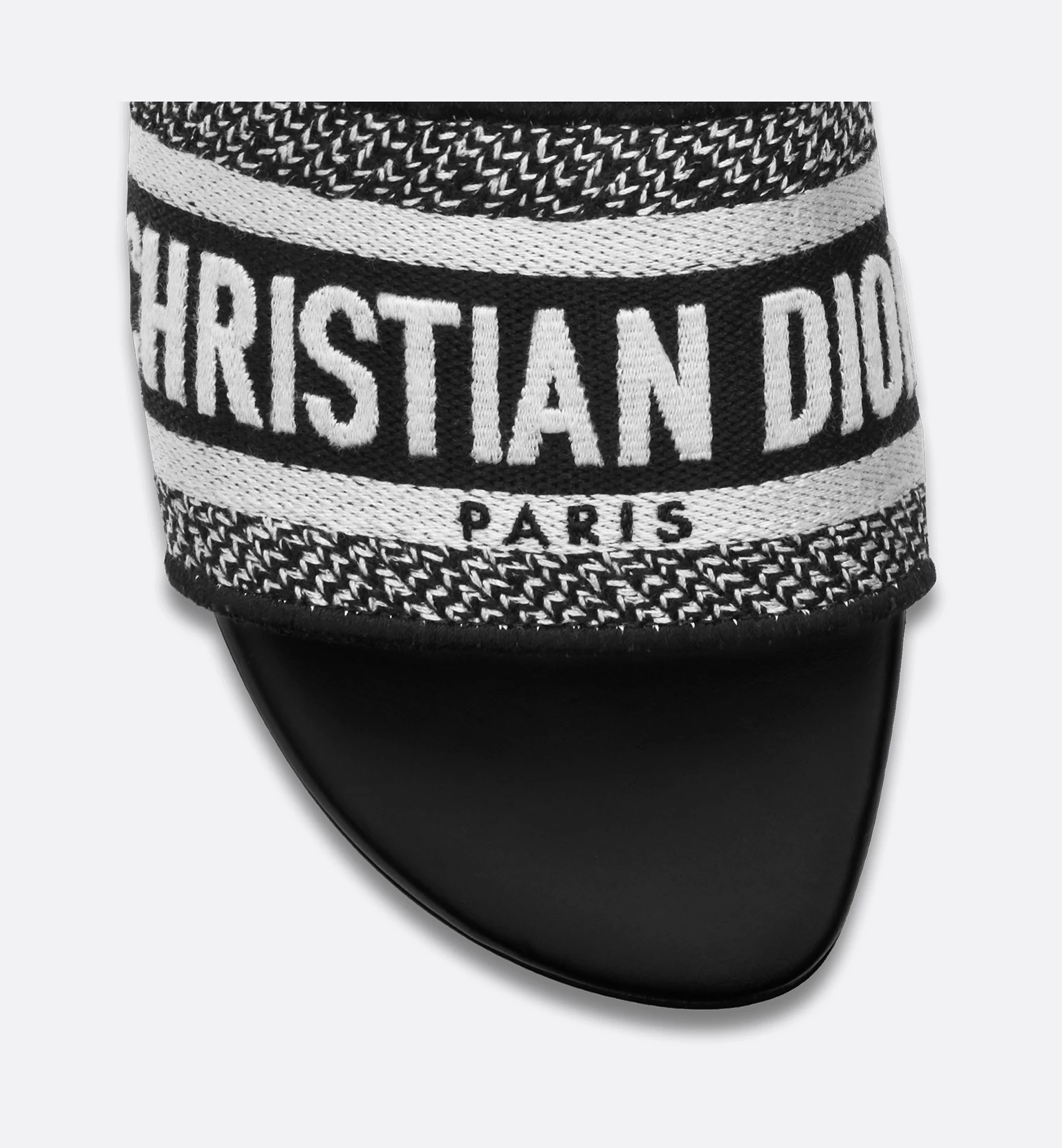 Dior Dway Slide Black Embroidered Cotton KCQ166ERC_S11X