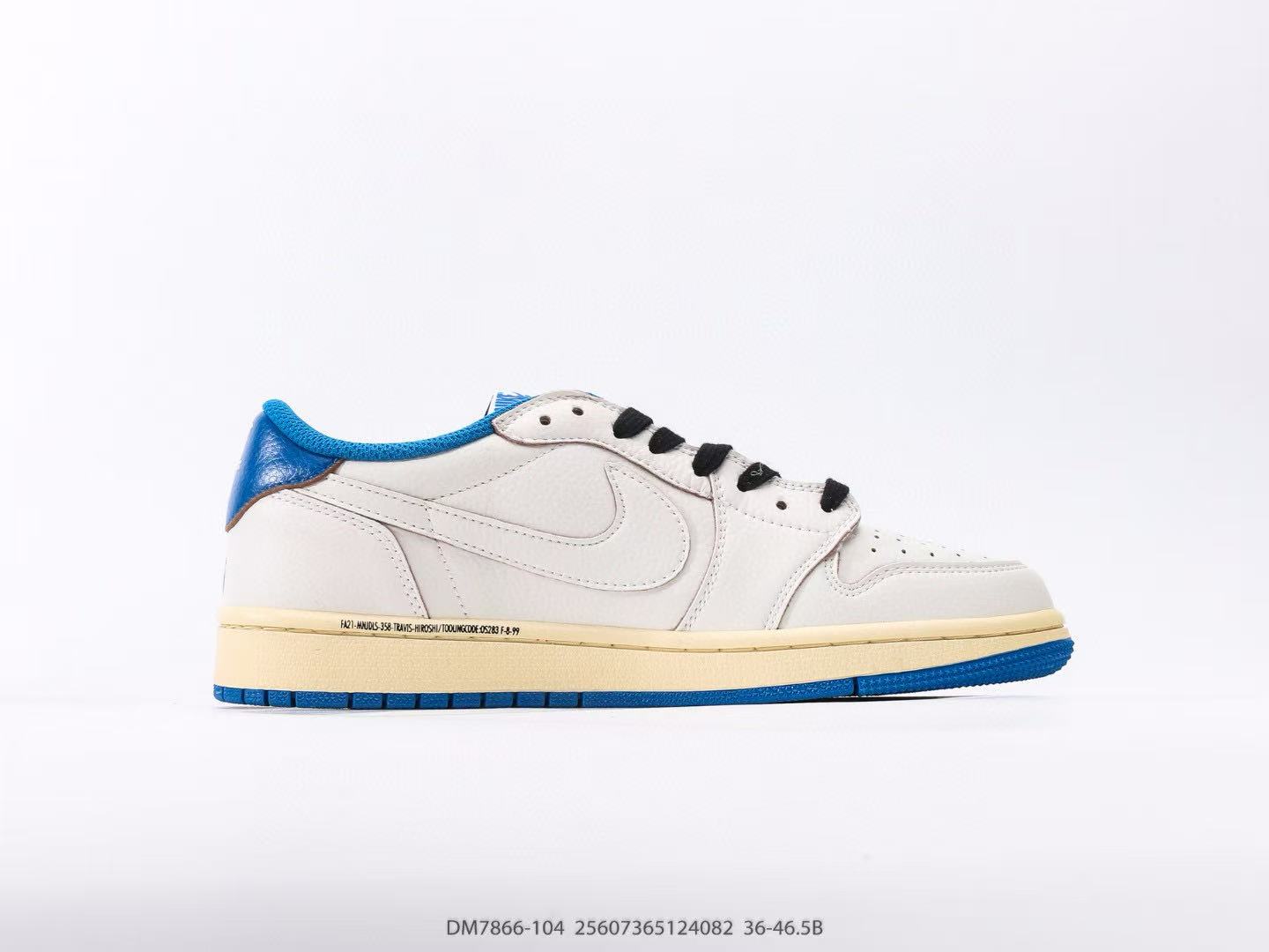 Jordan 1 Retro Low OG SP Fragment x Travis Scott Sail Military Blue DM7866-104