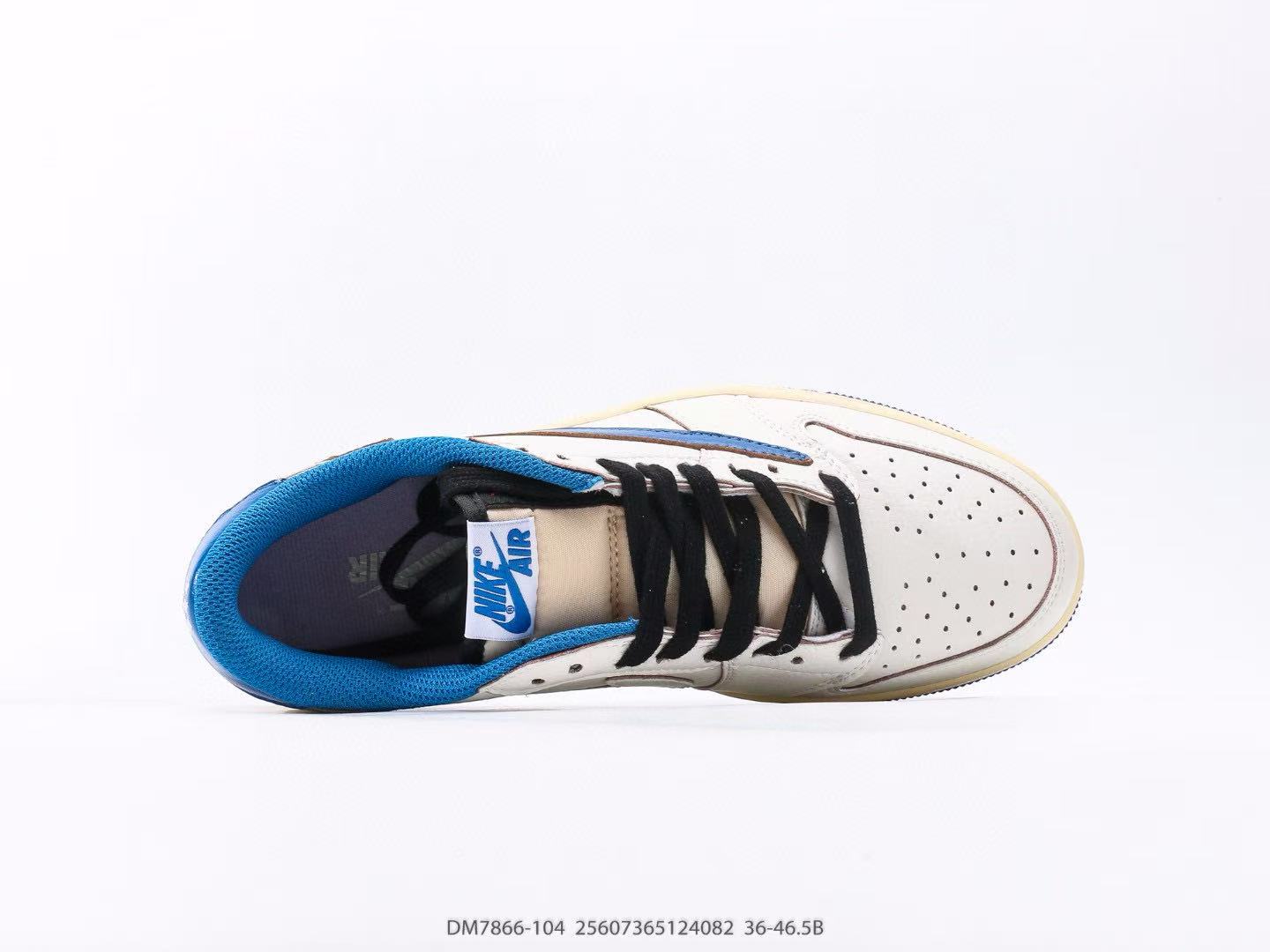 Jordan 1 Retro Low OG SP Fragment x Travis Scott Sail Military Blue DM7866-104