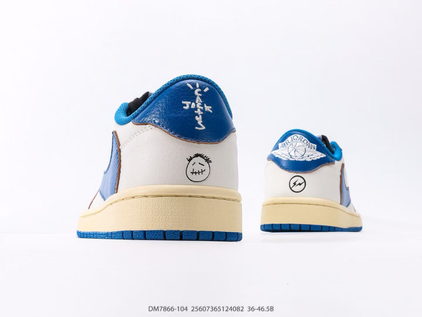 Jordan 1 Retro Low OG SP Fragment x Travis Scott Sail Military Blue DM7866-104