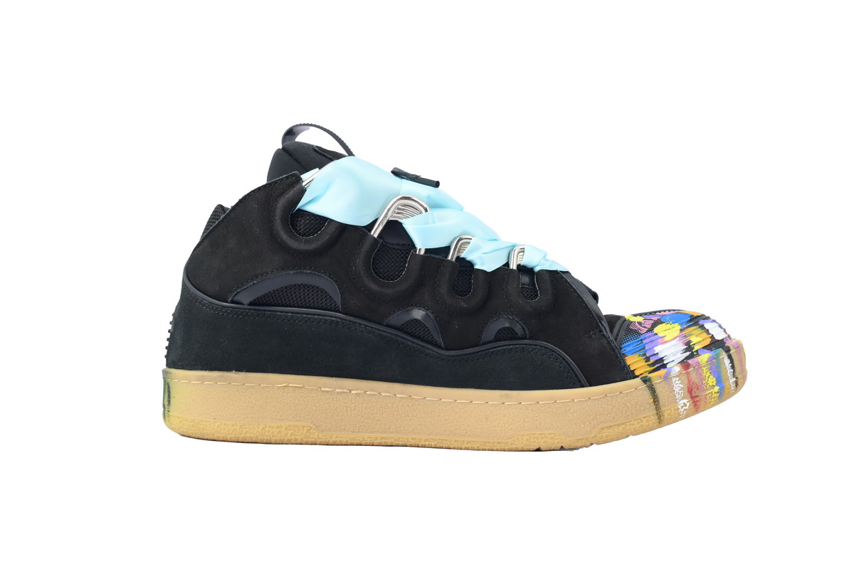 Lanvin Leather Curb Gallery Dept. Black Multi FM-SKRK11-DRGD-P2210S1